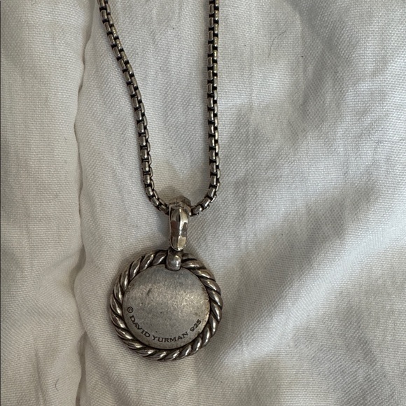 David Yurman Silver Necklace with M Pendant - Picture 3 of 3
